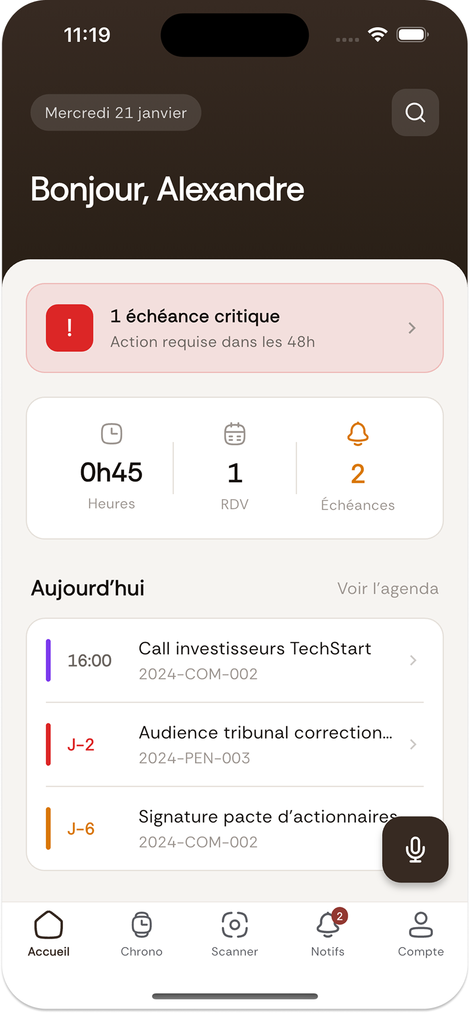 Application mobile Lexlane